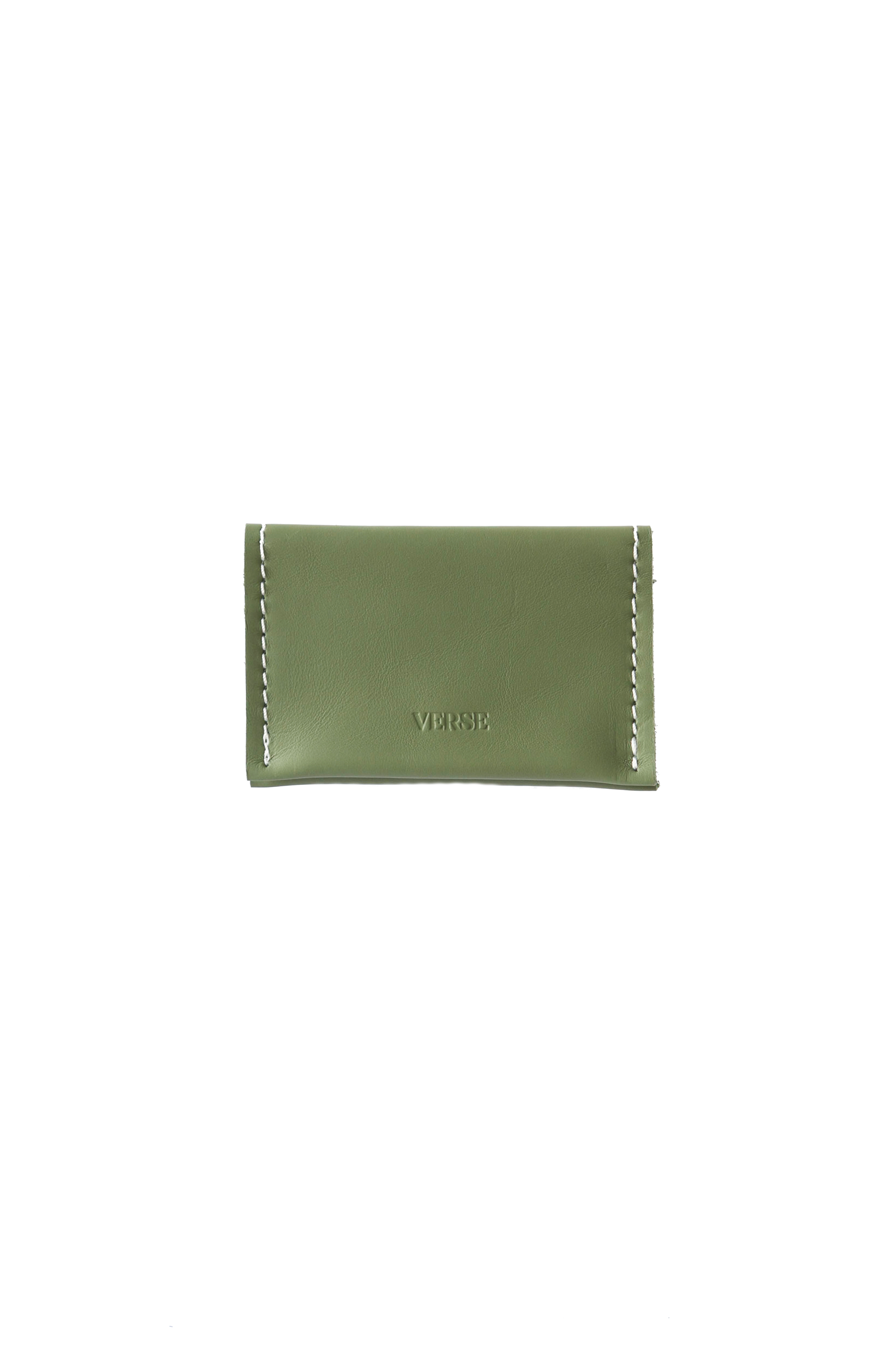 Small Fortune Leather Wallet in Coast Green